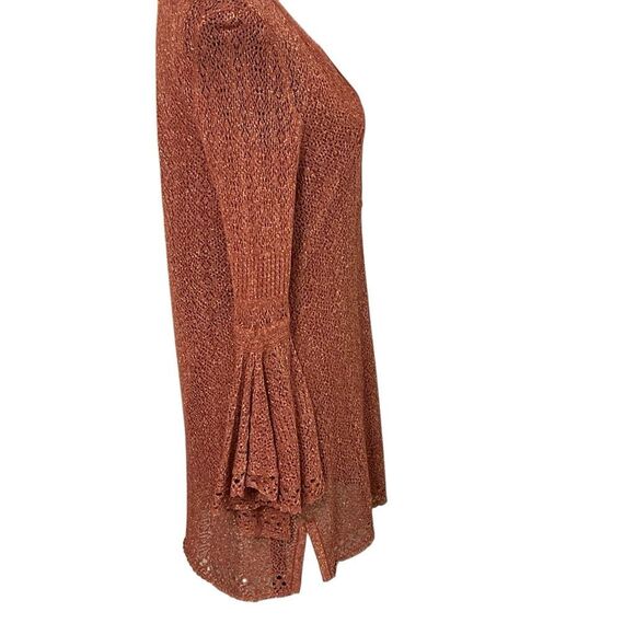 Chico’s Women’s Metallic Like Tunic/Sweater - Picture 4 of 12